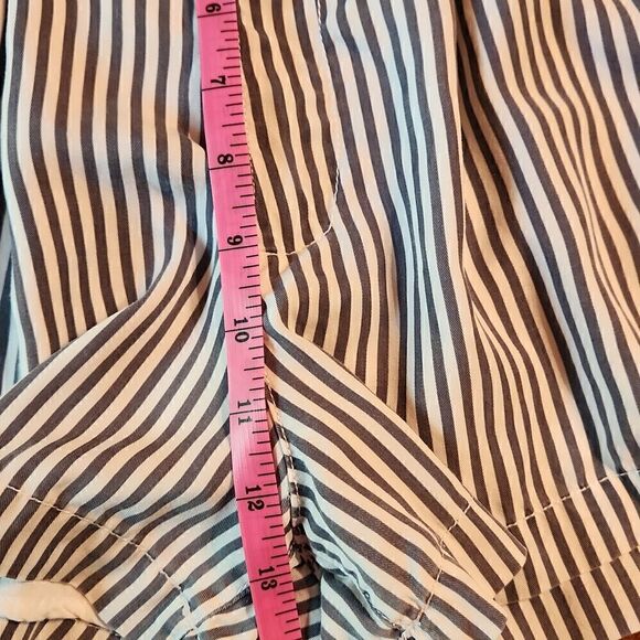Abercrombie & Fitch High Waist Stripes Nautical Shorts, Small, Grey & White - Picture 4 of 9